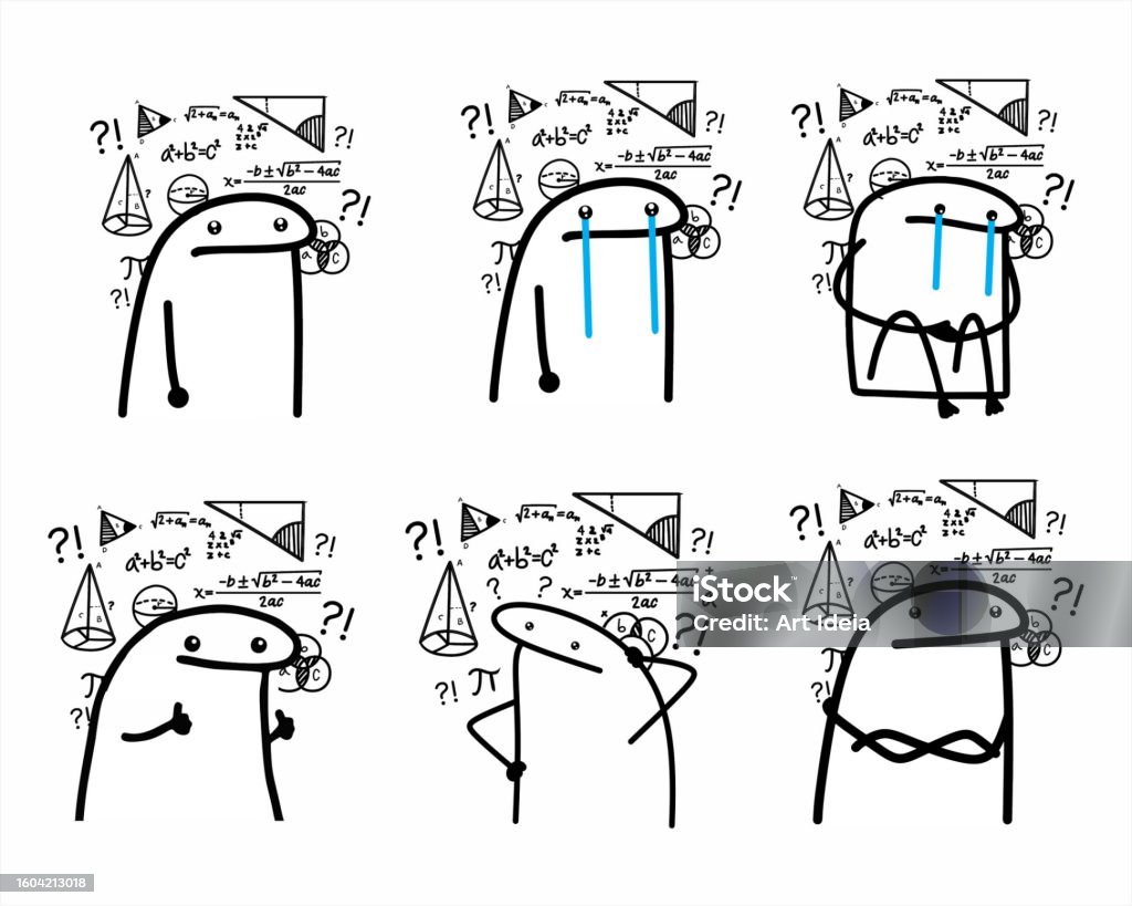 Flork Sticker Math Flork Internet Meme On Different Occasions Stock Illustration ...