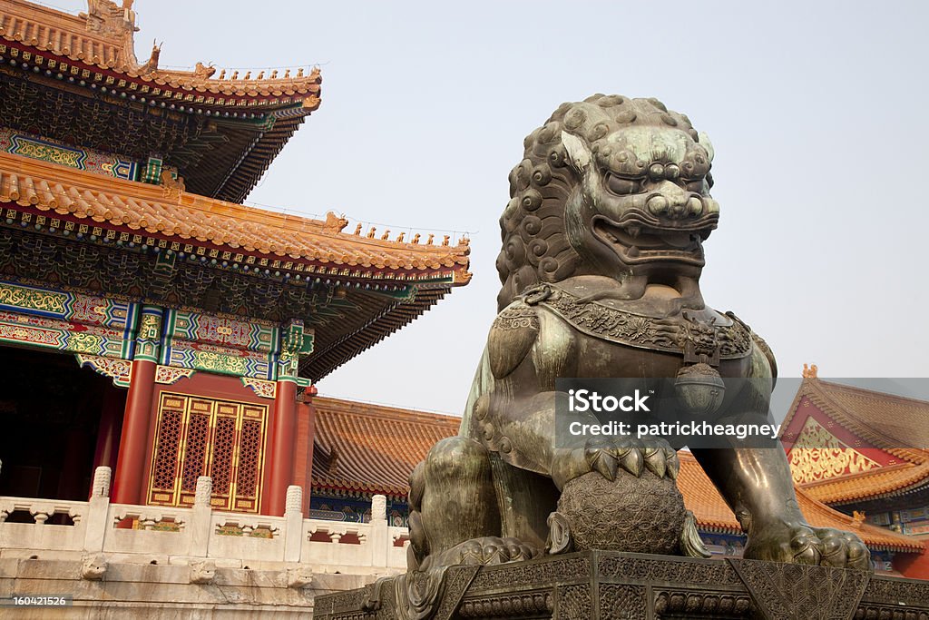 Guardião leão chinês - Foto de stock de Leão royalty-free