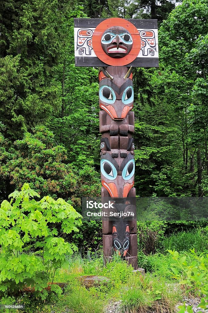 Totem-pole-Fels. - Lizenzfrei Indianischer Abstammung Stock-Foto