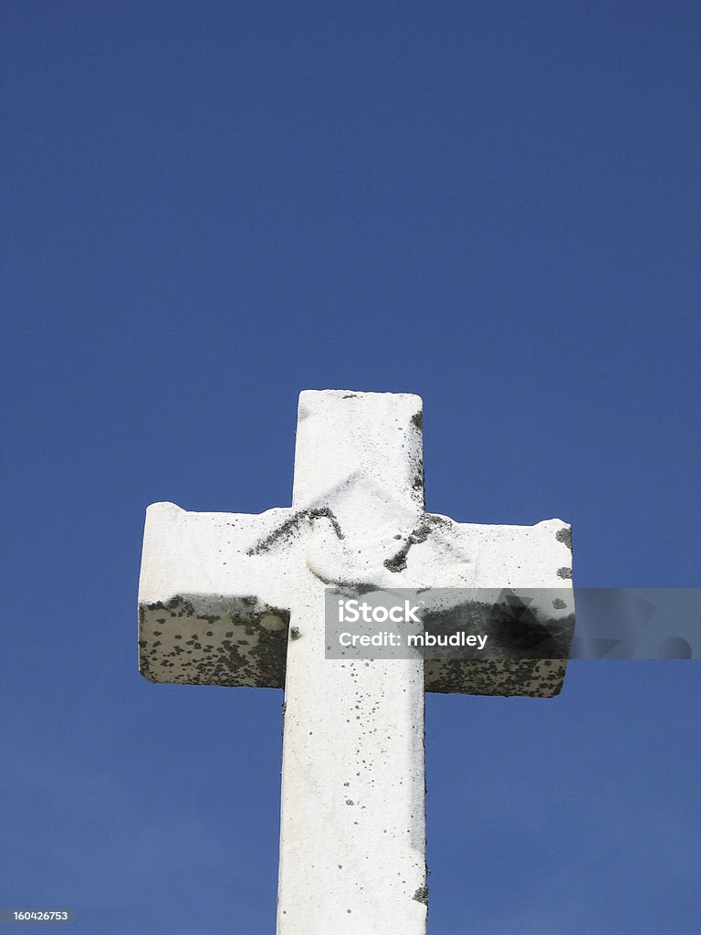 Weißes cross - Lizenzfrei Blau Stock-Foto