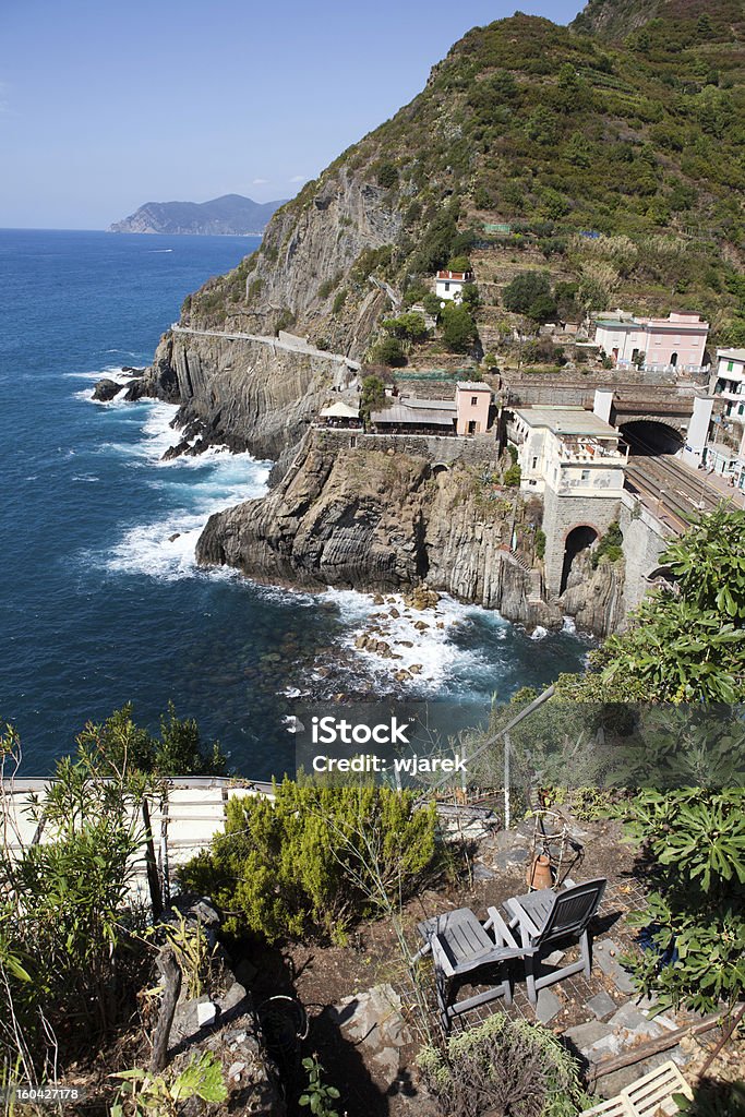 Schöne Küste in Cinque Terre - Lizenzfrei Bahnhof Stock-Foto