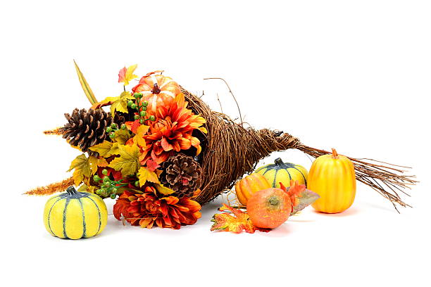 istock Autumn decoration Isolated on white 160428952