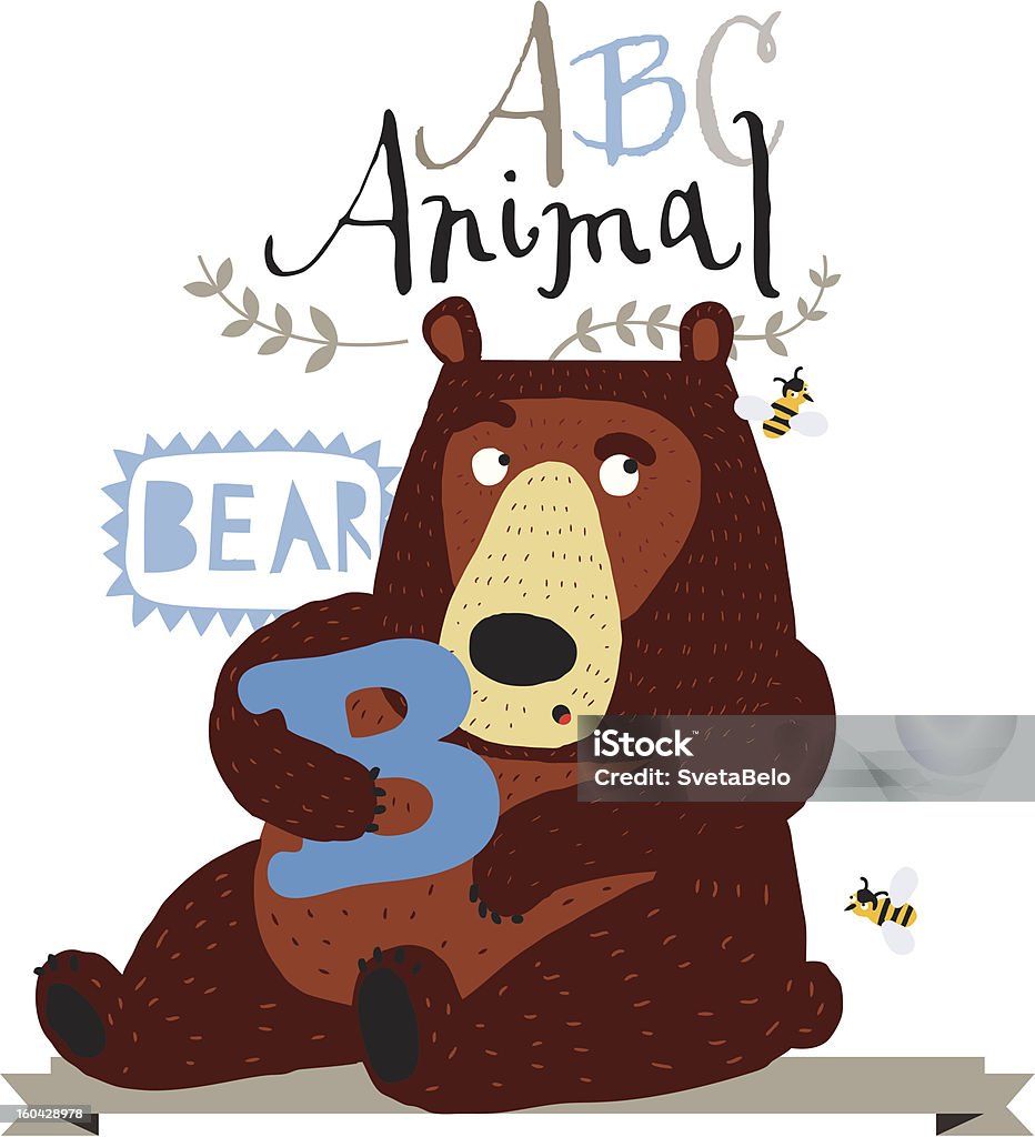 ABC bear Vector illustration of ABC and bear Alphabet stock vector