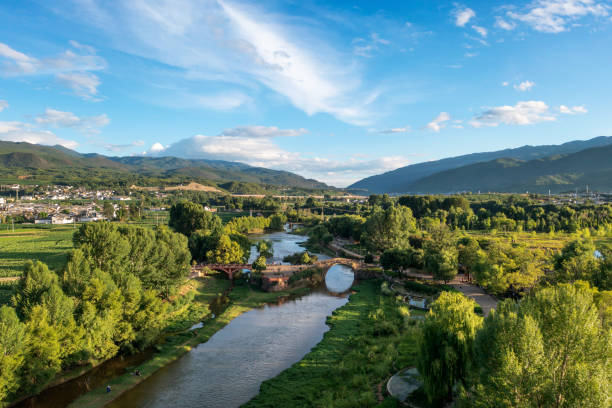 istock Village and fields in Shaxi, Yunnan, China. 1604312284