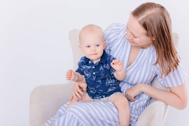 istock Mom with 1 year old baby boy 1604316592