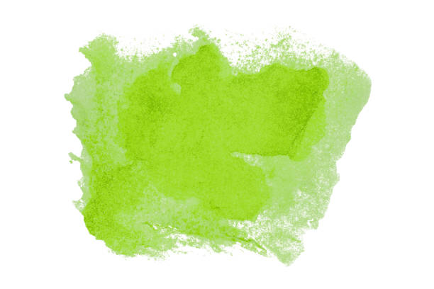 istock green watercolor background. Artistic hand paint. isolated on white background 1604330674