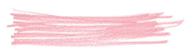 istock Pink pencil strokes isolated on white background. 1604338603