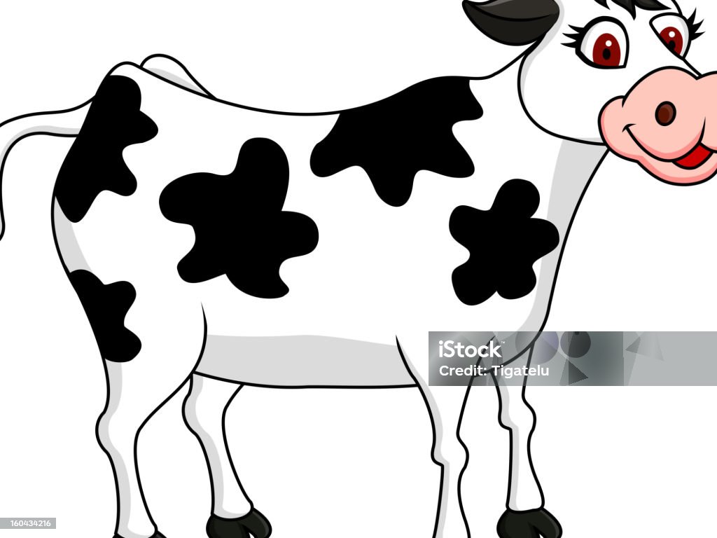 Funny cow cartoon Vector illustration of funny cow cartoon  Animal stock vector