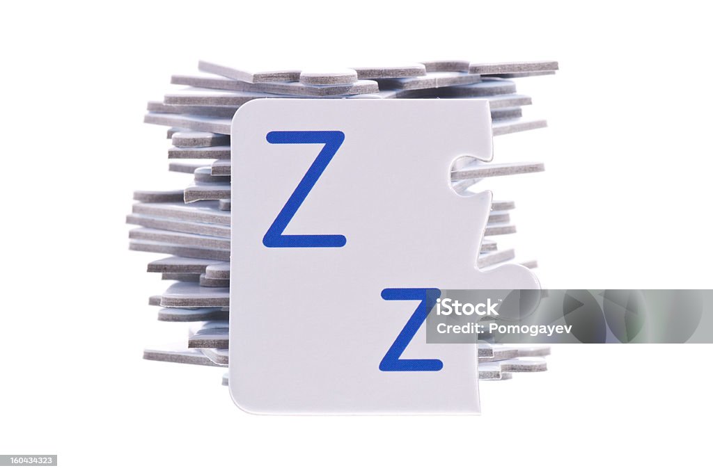Puzzle alfabeto, Lettera Z - Foto stock royalty-free di A forma di blocco