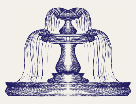 Fountain. Doodle style