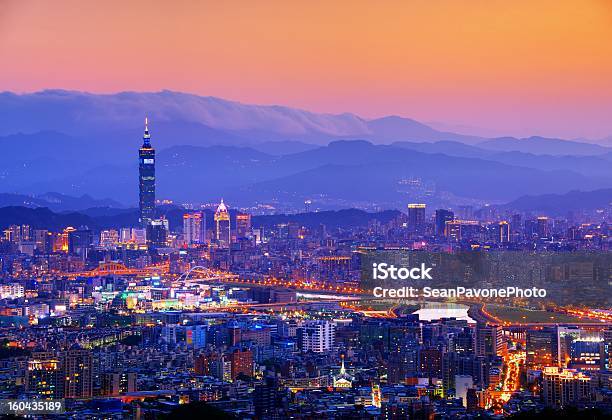 Taipei Cityscape Stock Photo - Download Image Now - Night, Taipei, Architecture
