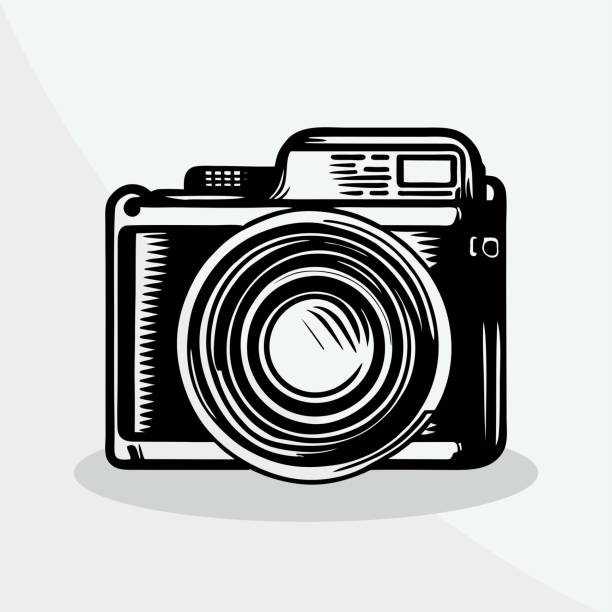 illustrazioni stock, clip art, cartoni animati e icone di tendenza di macchina fotografica - macchina, scattare una foto, foto - silhouette photographer photographing photograph