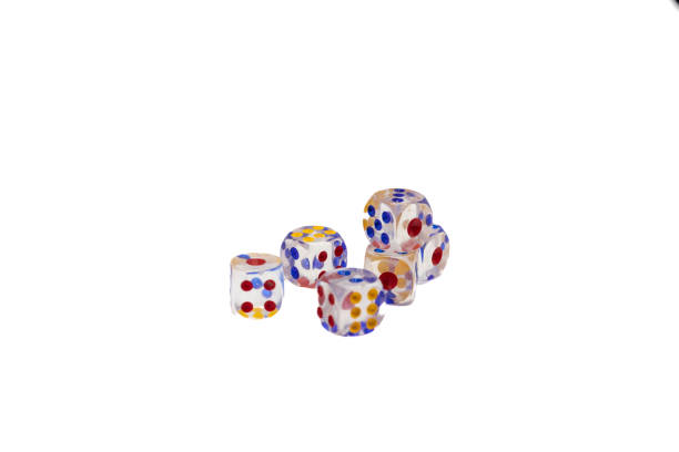 istock Transparent game dice on isolated white background 1604432624