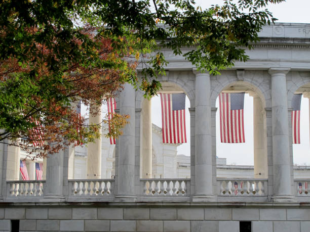 Arlington National Cemetery Memorial Amphitheater Arlington National Cemetery Memorial Amphitheater on Veterans Day memorial amphitheater stock pictures, royalty-free photos & images