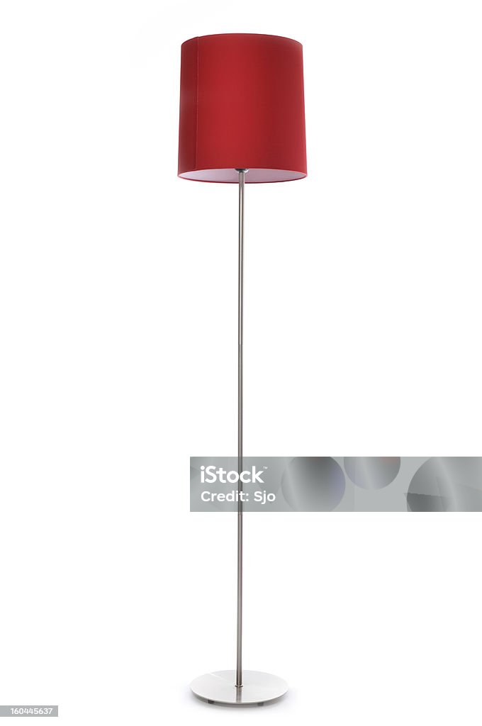 Red lamp Red lamp isolated on a white background. Electric Lamp Stock Photo