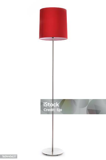Red Lamp Stock Photo - Download Image Now - Electric Lamp, Cut Out, White Background