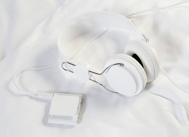 istock White music player, and earphones, high key 160446072