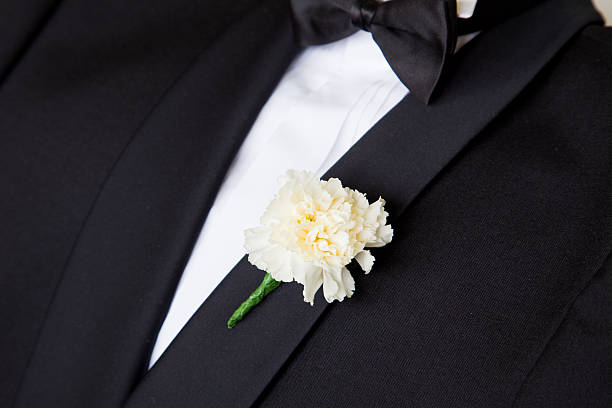 istock Tuxedo - Elegance at wedding with white Dianthus 160446467