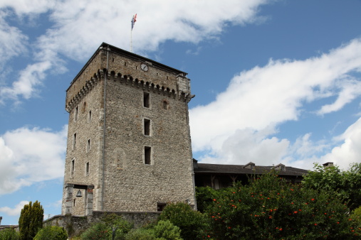 Lourdes Castle Stock Photo - Download Image Now - Architecture, Bell ...