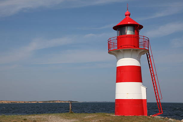 istock Lighthouse in red and white at Grisetaa Odde 160446942