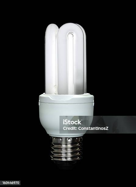 Foto de Lâmpada De Poupança De Energia e mais fotos de stock de Branco - Branco, Equipamento de Iluminação, Figura para recortar