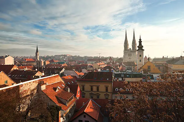 cityscape of Zagreb, Croatia 