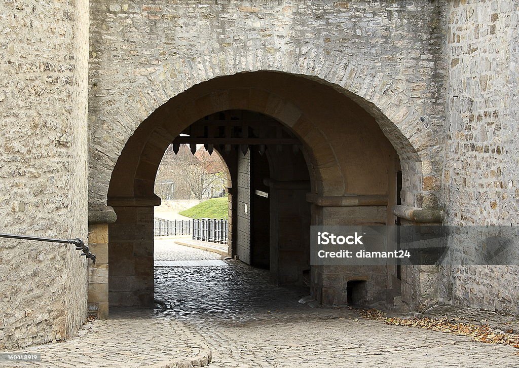 Vecchia cittadella di Petersberg ingresso a San - Foto stock royalty-free di Architettura