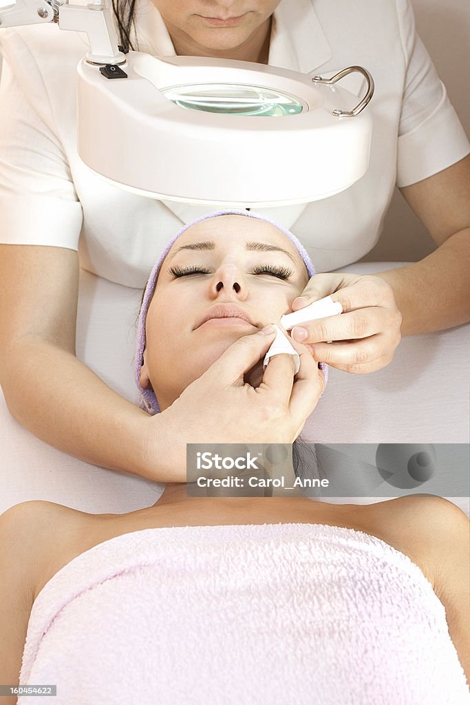 Young woman receiving beauty therapy 20-29 Years Stock Photo