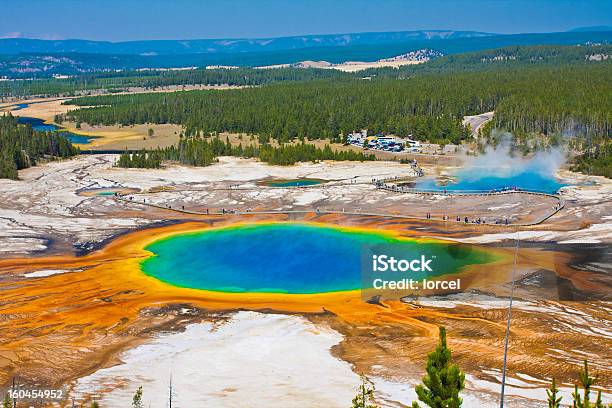 The Famous Grand Prismatic Spring In Yellowstone National Parkusa Stock Photo - Download Image Now