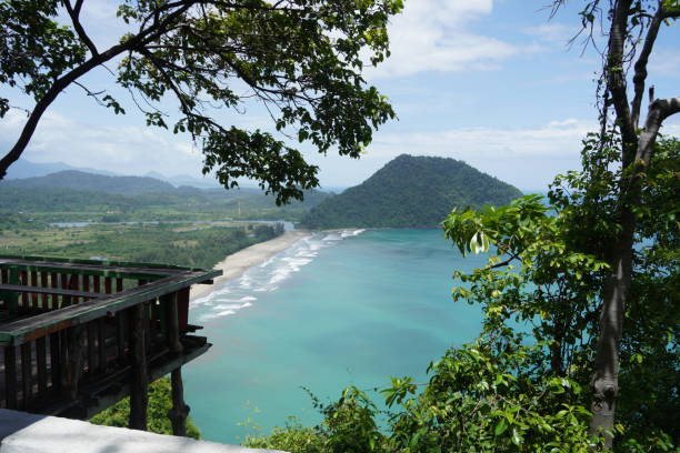 Landscape nature scenery view of Beautiful Beach in Aceh
