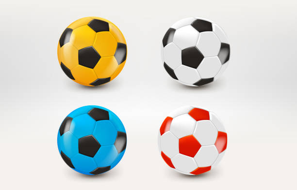 istock Color soccer ball icon with green check mark. 3d vector icon 1604627544