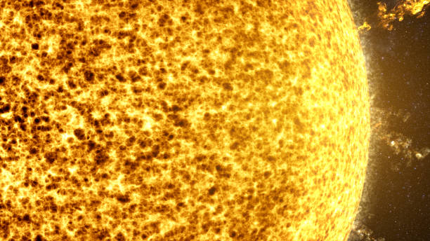 Sun Solar Flare Particles coronal mass ejections stock photo