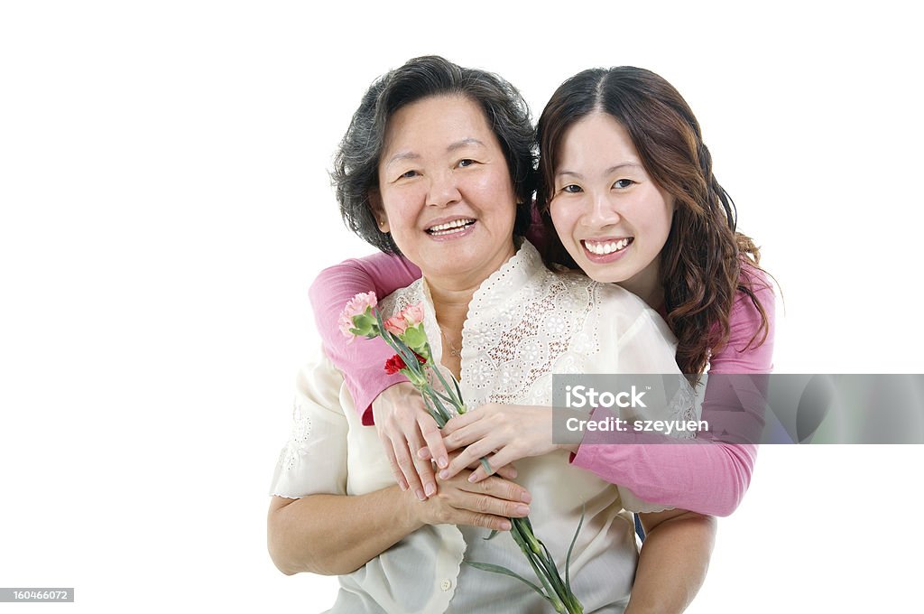 Idosa asiática a e Filha - Royalty-free Dia da Mãe Foto de stock