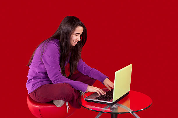 istock Laptop and  young girl 160468769