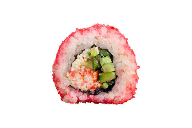 istock sushi roll with caviar isolated from background 1604695516