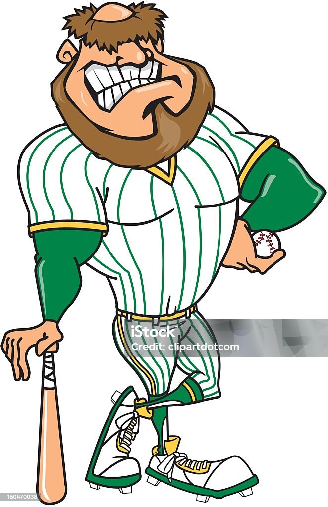 Joueur de Baseball - clipart vectoriel de Adulte libre de droits