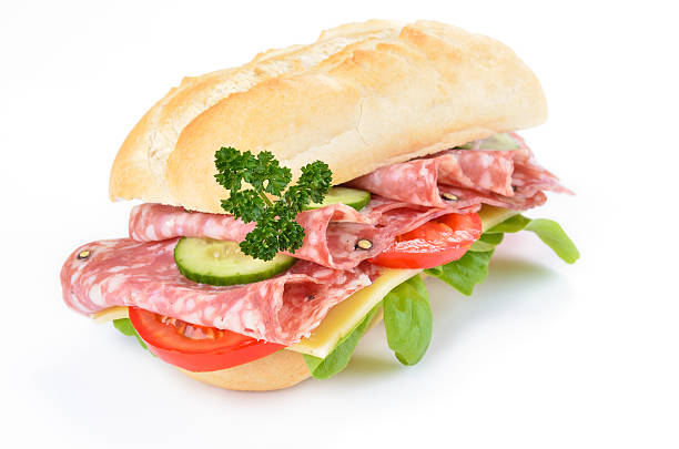istock Sandwich with Italian salami 160470113
