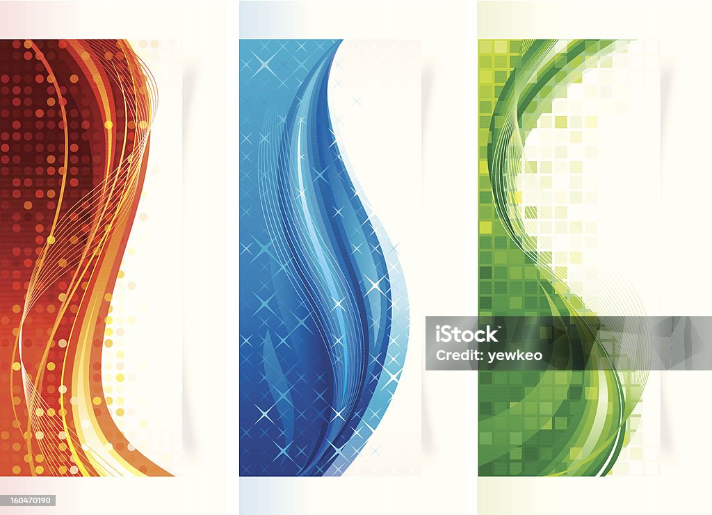 Curva Banners verticais - Vetor de Abstrato royalty-free