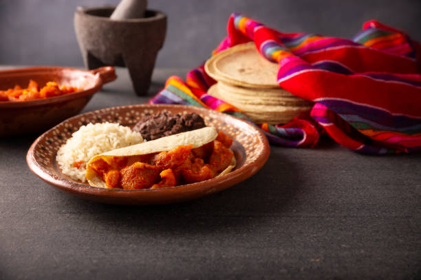 istock Chicharron Mexican stew tacos 1604705683