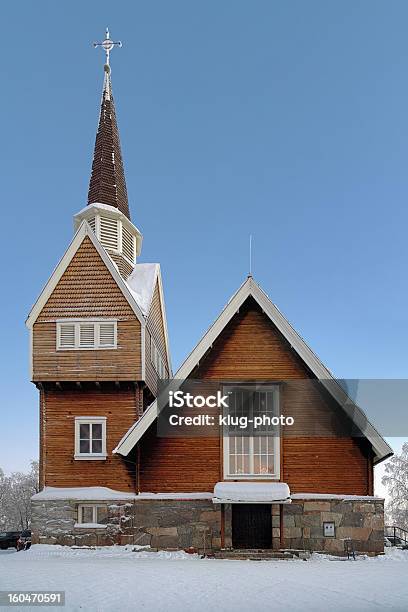 Igreja Karesuando Suécia - Fotografias de stock e mais imagens de Anoitecer - Anoitecer, Ao Ar Livre, Arquitetura