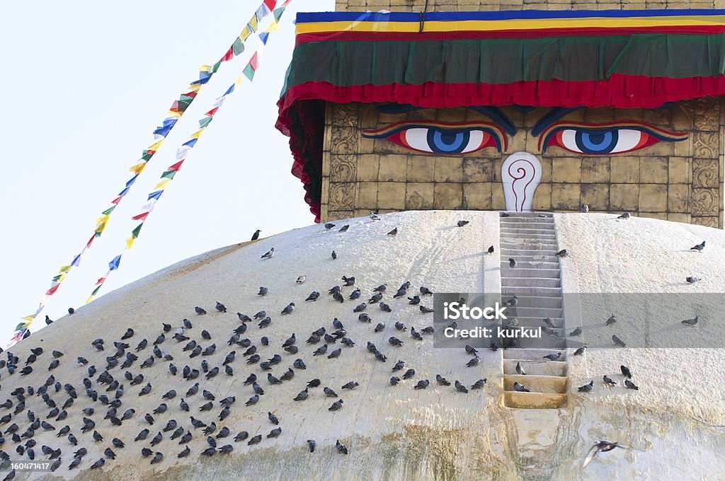 Boudhanath stupa - Lizenzfrei Alt Stock-Foto