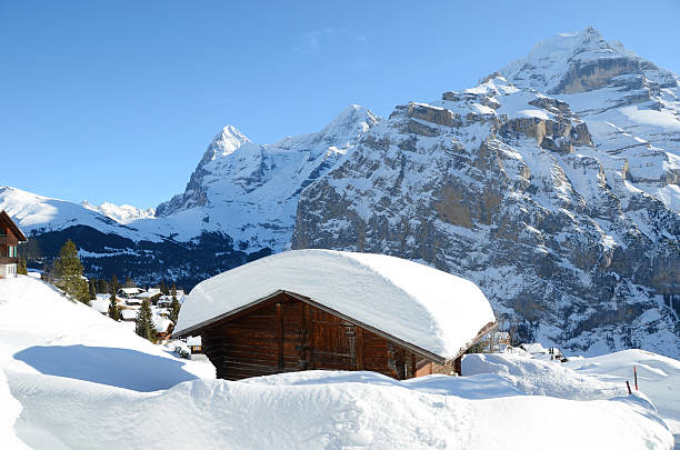 istock Murren, famous Swiss skiing resort 160471490