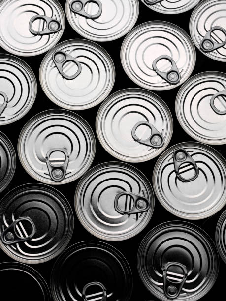 fond de conserve - aluminum food steel nobody photos et images de collection