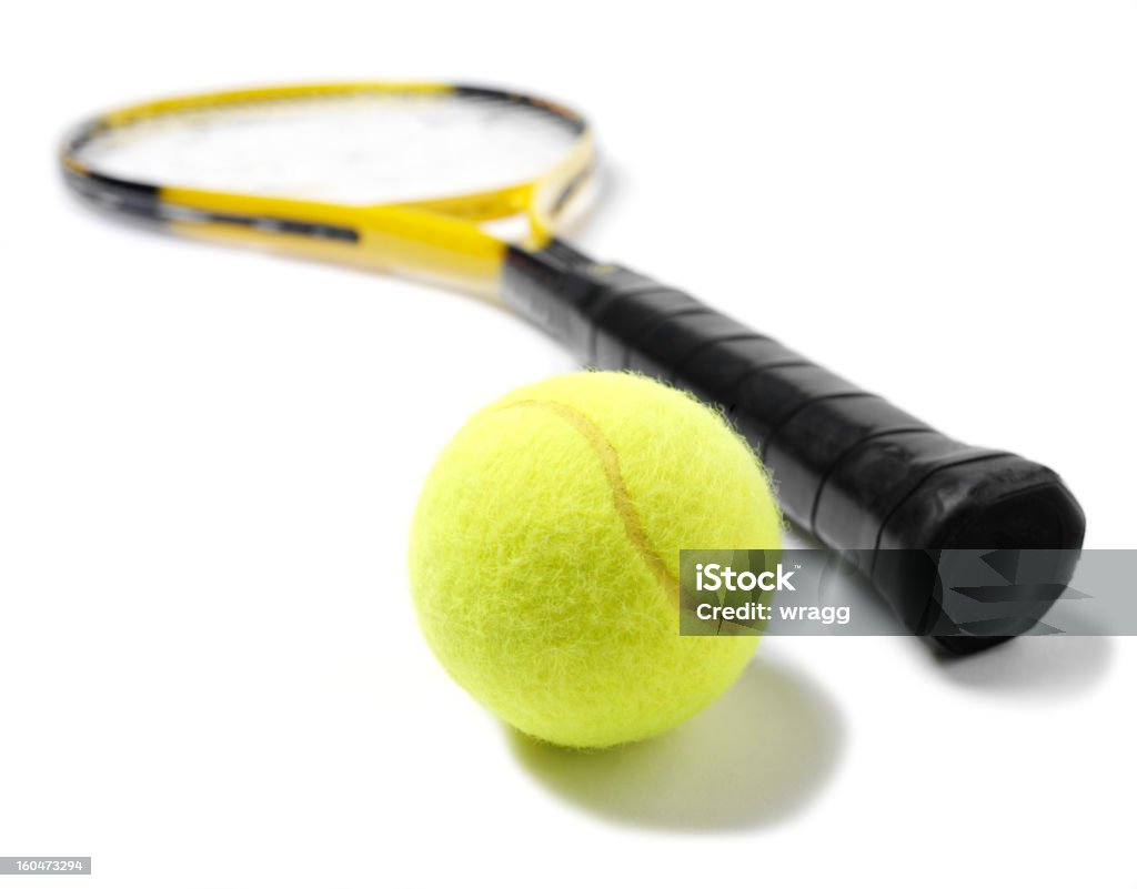 Raquete de tênis e bola - Foto de stock de Figura para recortar royalty-free