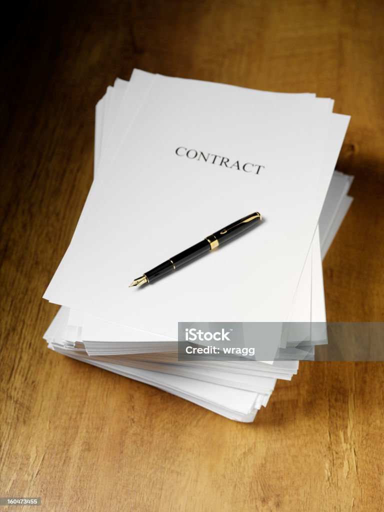 Papel de contrato - Foto de stock de Contrato royalty-free