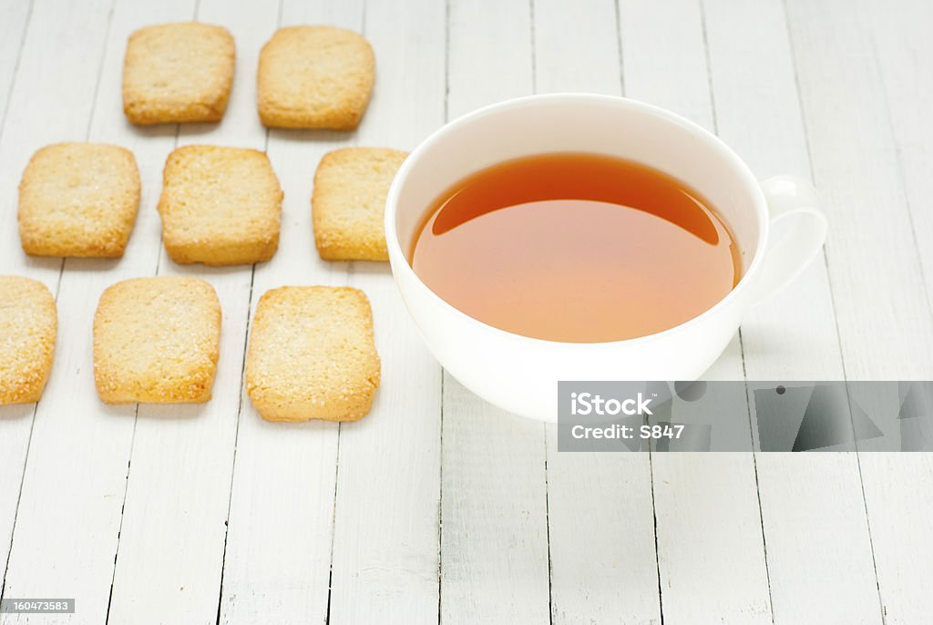 Chá, manteiga de'cookies' - Royalty-free 5 Horas Foto de stock