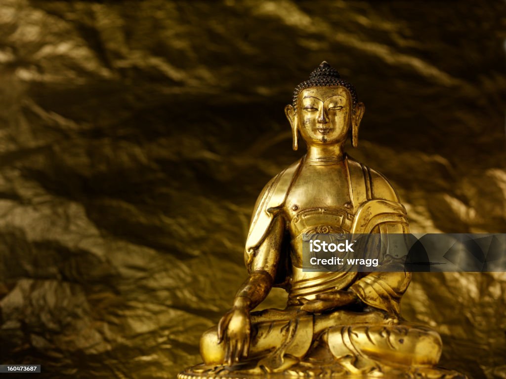 Sólido Buda de Ouro - Royalty-free Antiguidade Foto de stock