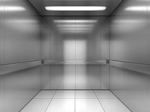 Inside of elevator - 3d render