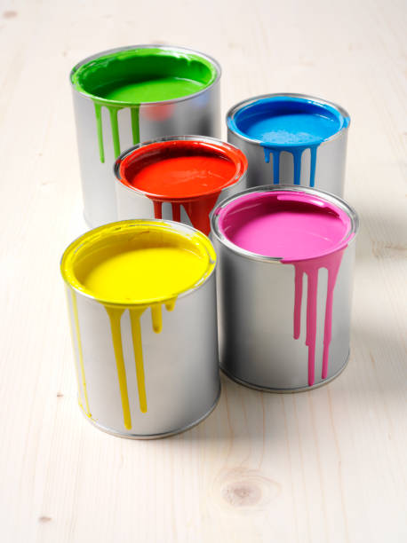 istock Coloured Tins of Paints 160475071
