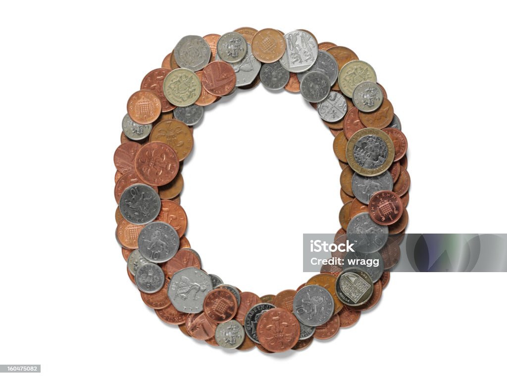 文字 O in 英国通貨 - 1ペンス硬貨のロイヤリティフリーストックフォト